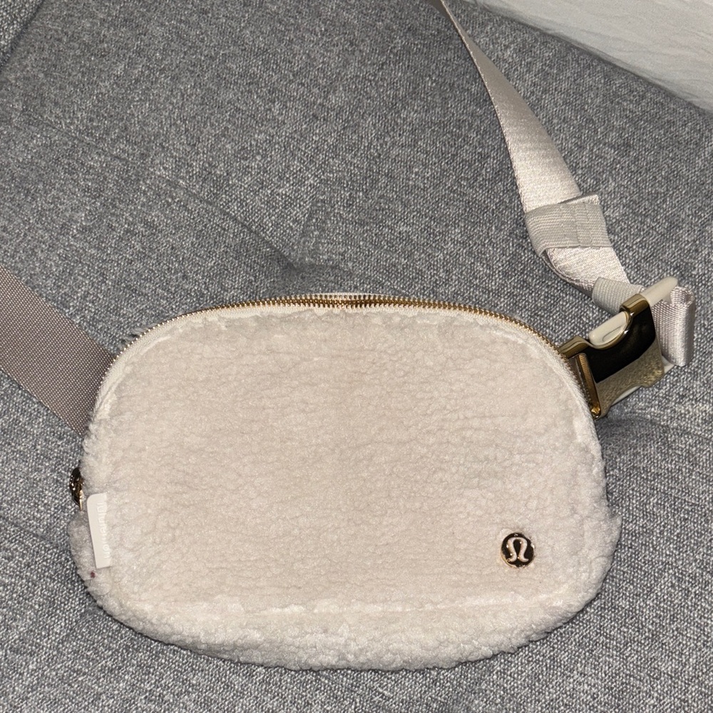 Lululemon Athletica Shearling Cream Crossbody Bag